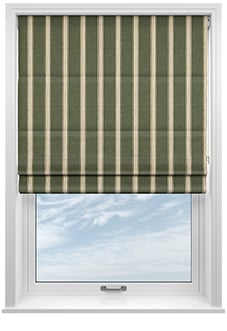 Bellagio Stripe, Sprucewood - Twist&Fit Roman Blind